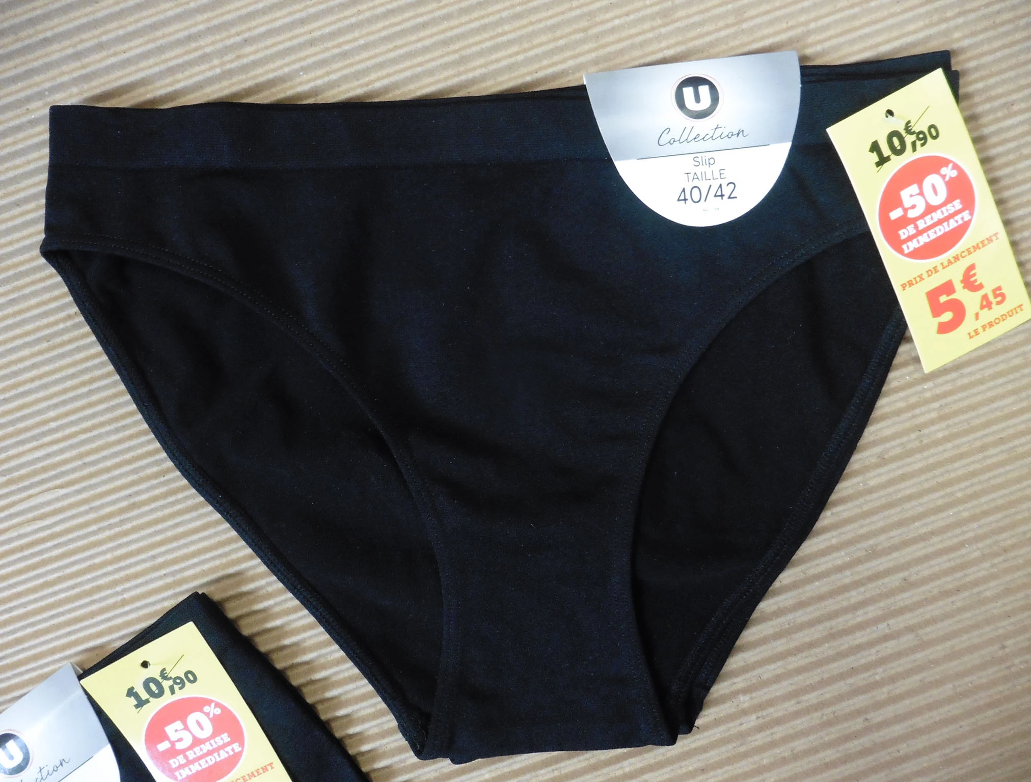 Set van 2 pakken met 2 zwarte slips en shorties – photo 3
